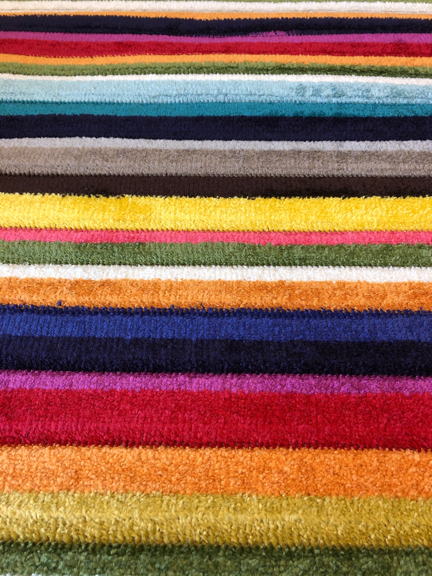 Striped Multi-colour Man-made 120 x 180 cm
