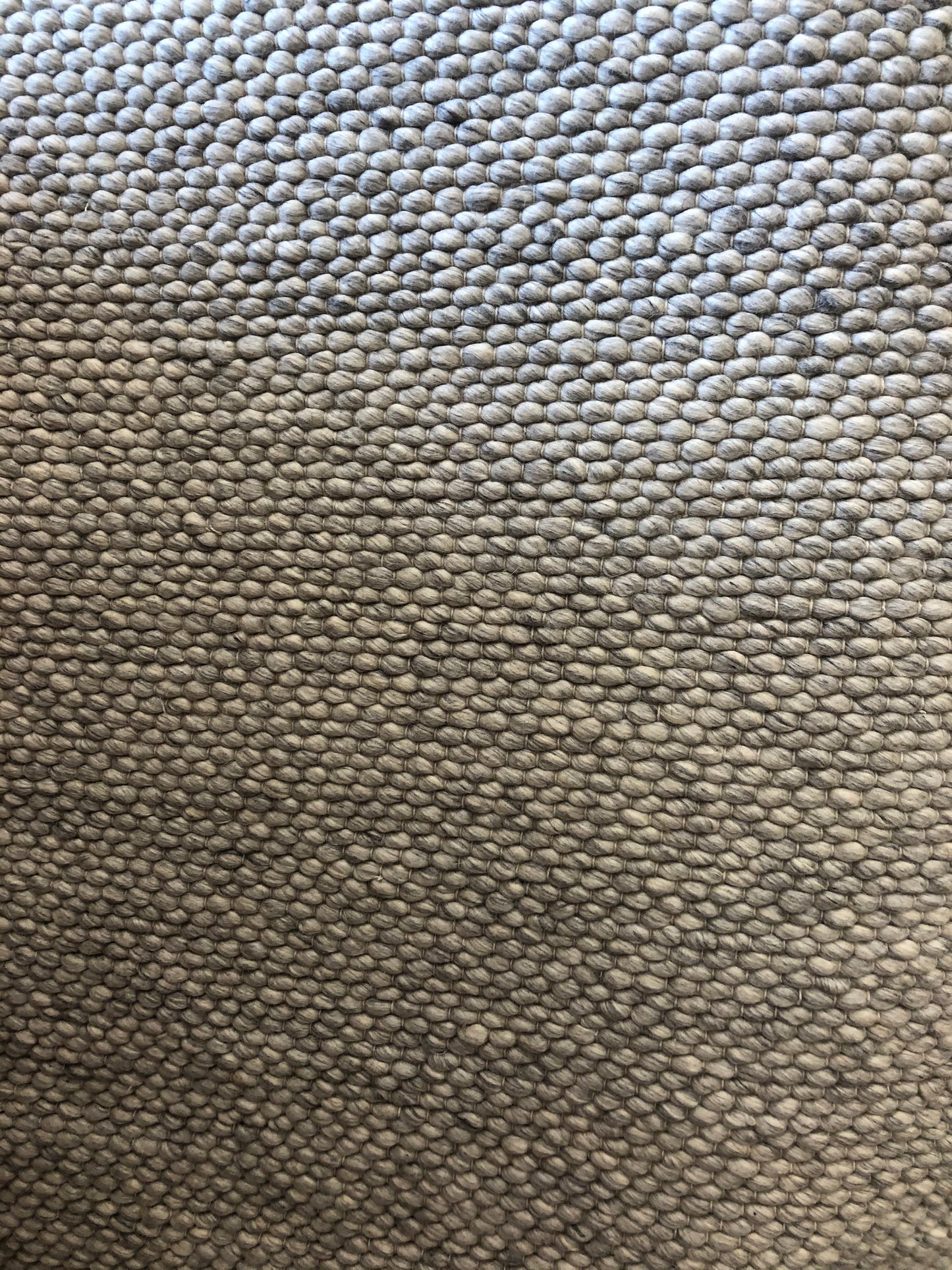 Grey 100% Wool Woven Rug 120 x 170 cm