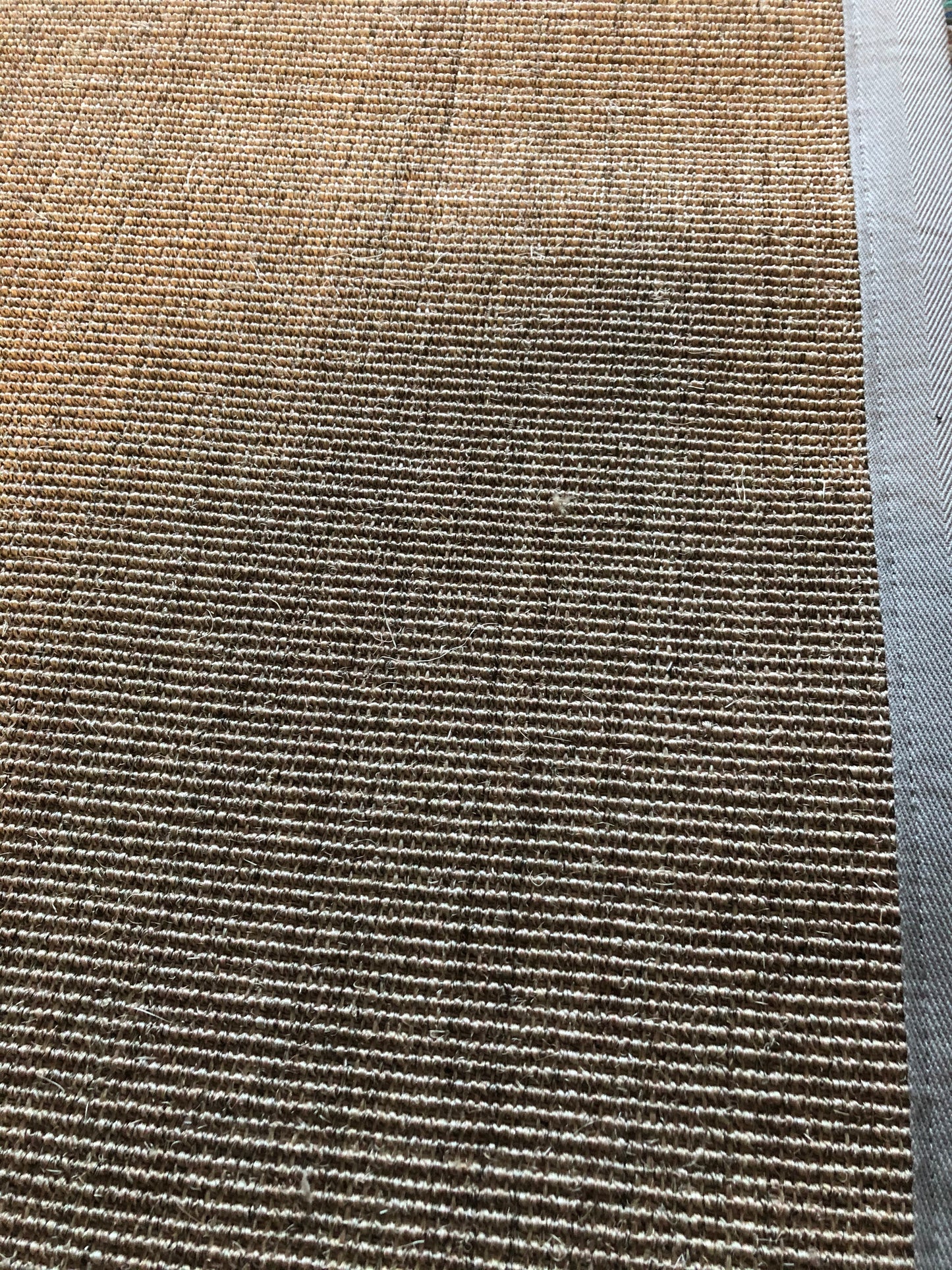 Natural Sisal Rug with Pale Grey Linen Binding 120 x 180 cm