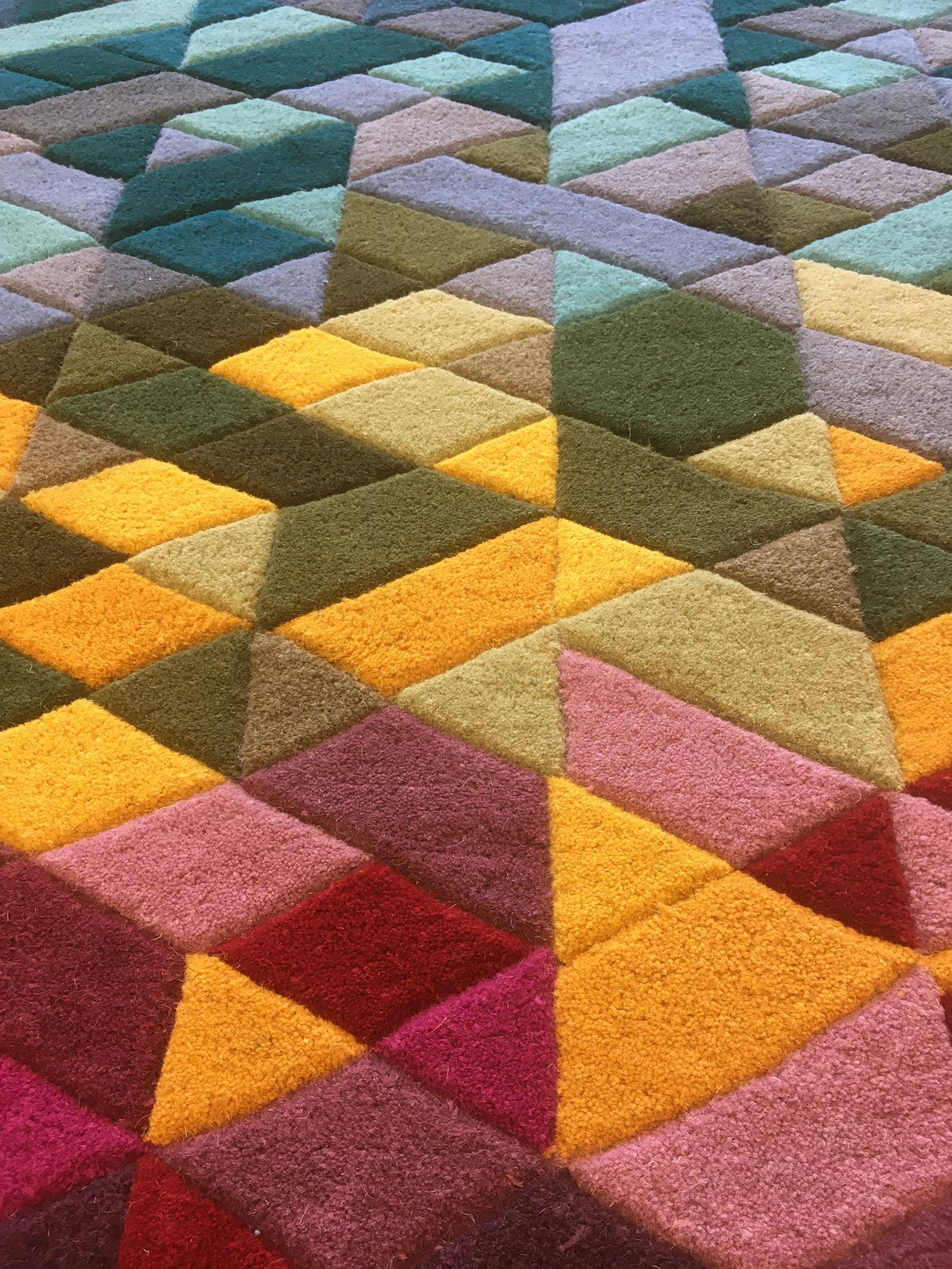Multi coloured 100% Wool 170 x 120 cm