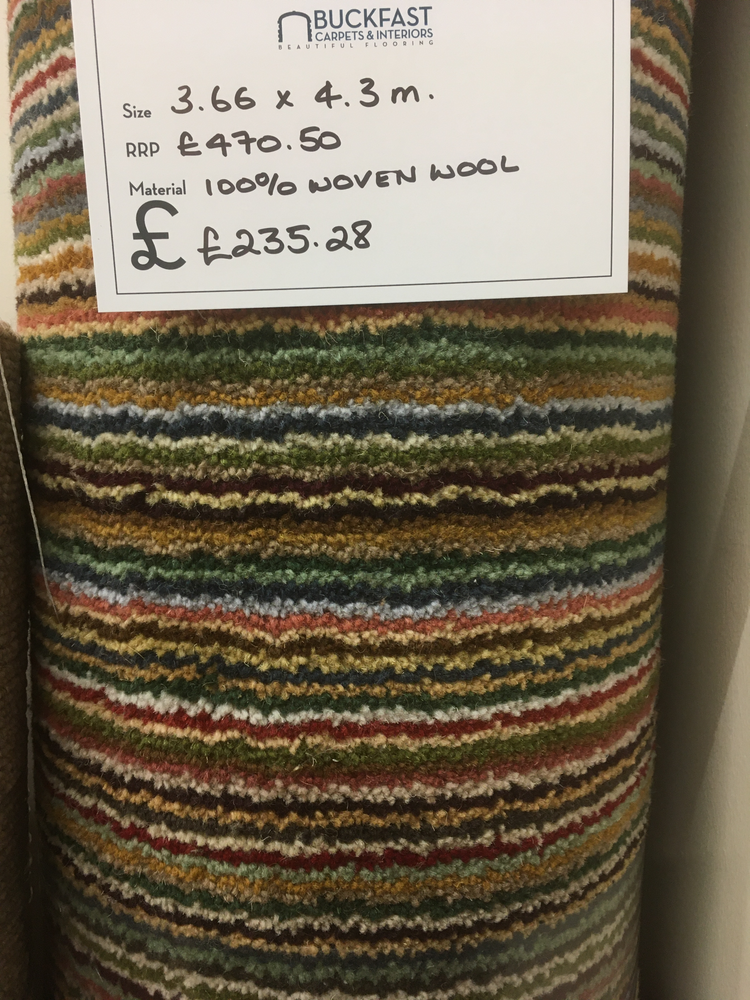 Multi Stripe Woven Axminster 3.66 x 4.3 m