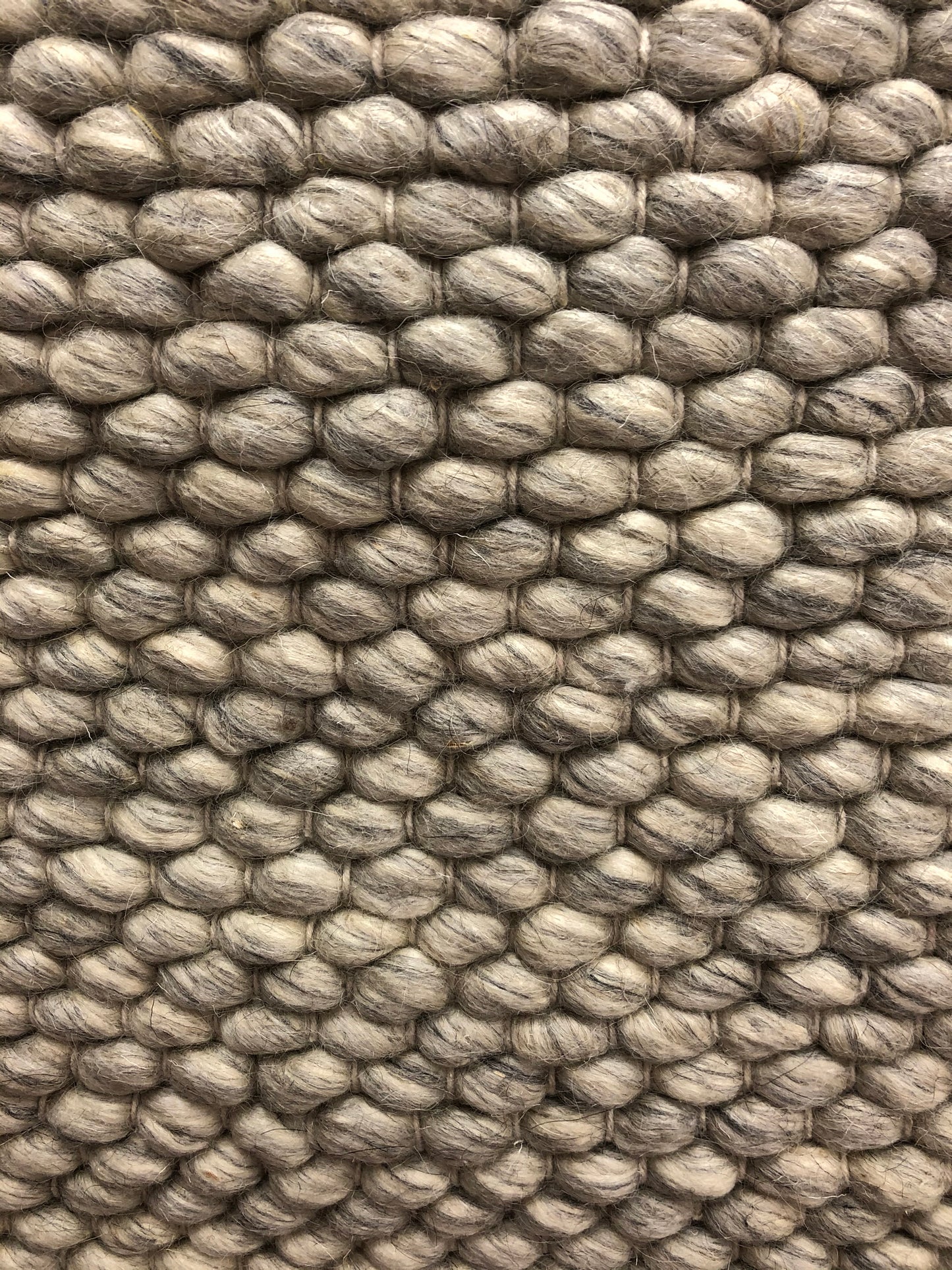 Grey 100% Wool Woven Rug 120 x 170 cm