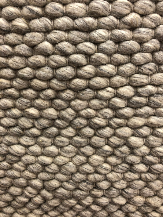 Grey 100% Wool Woven Rug 120 x 170 cm