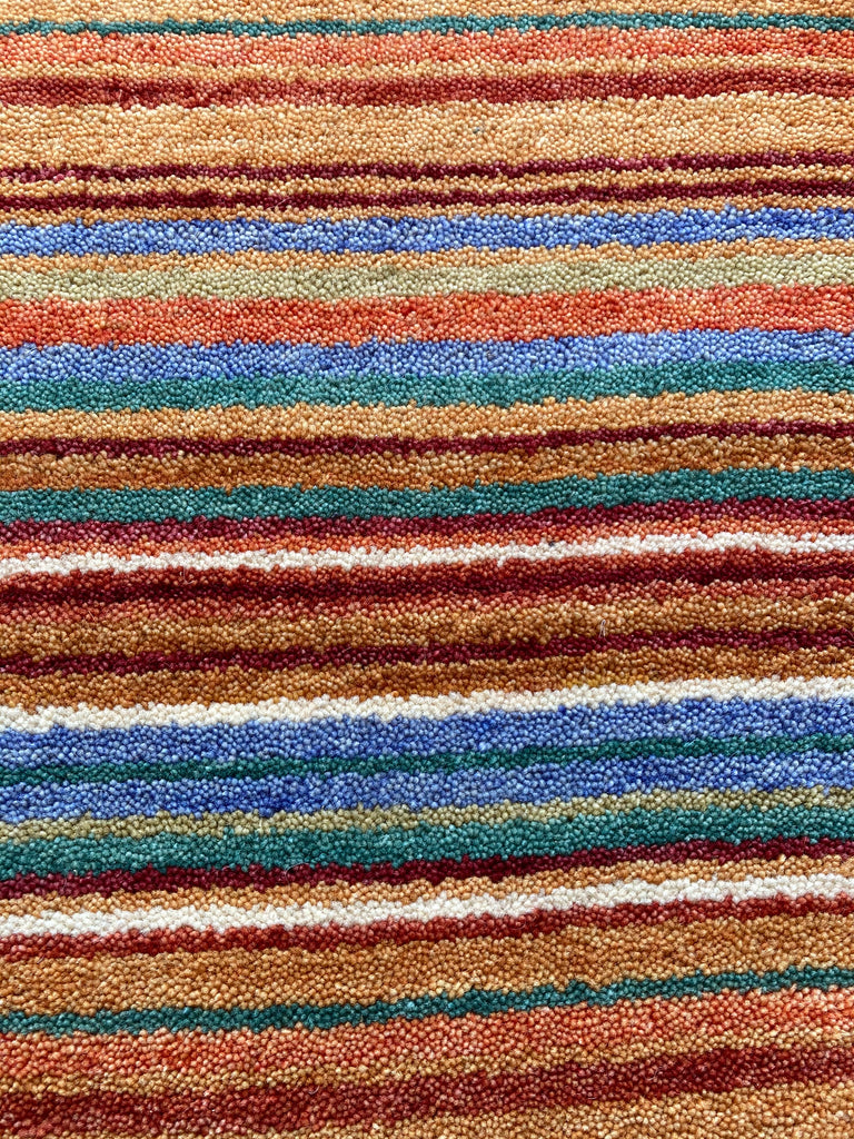 Multicoloured 100% Wool Striped 120 x 180 cm rug