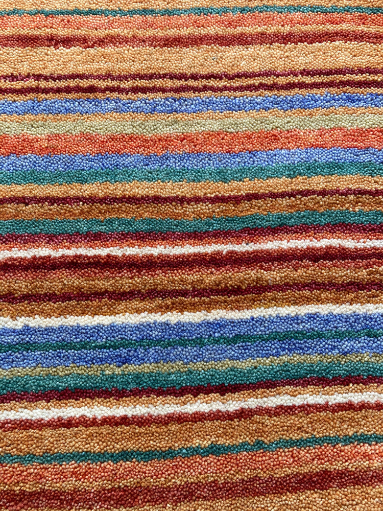 Multicoloured 100% Wool Striped 120 x 180 cm rug