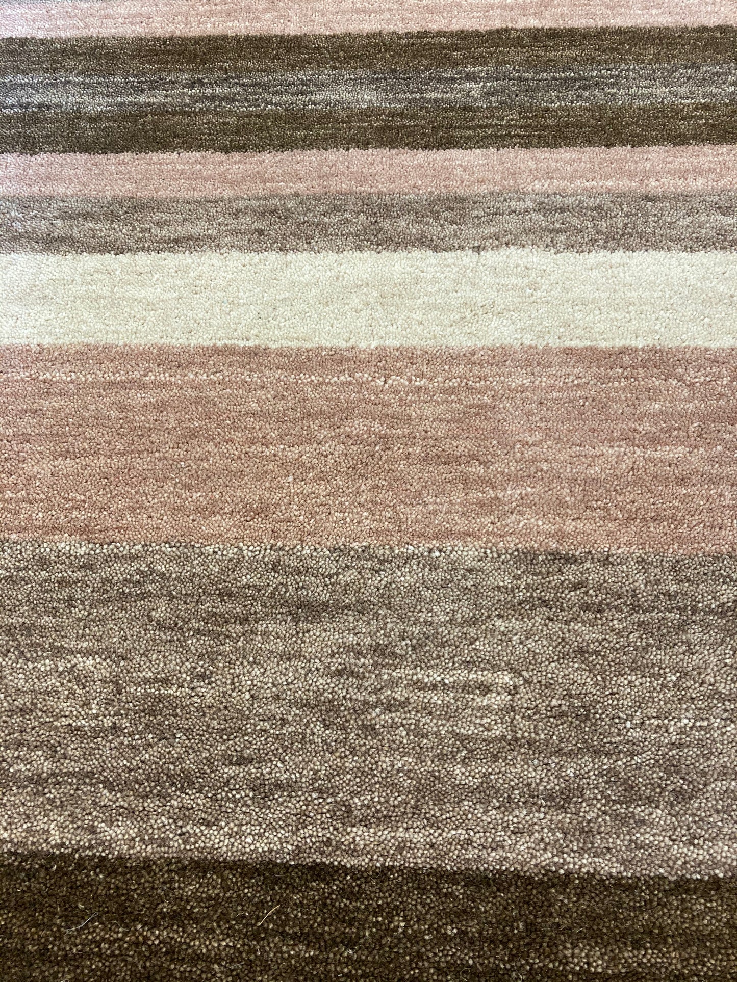 Multicoloured Striped 100% Wool Rug 120 x 180 cm