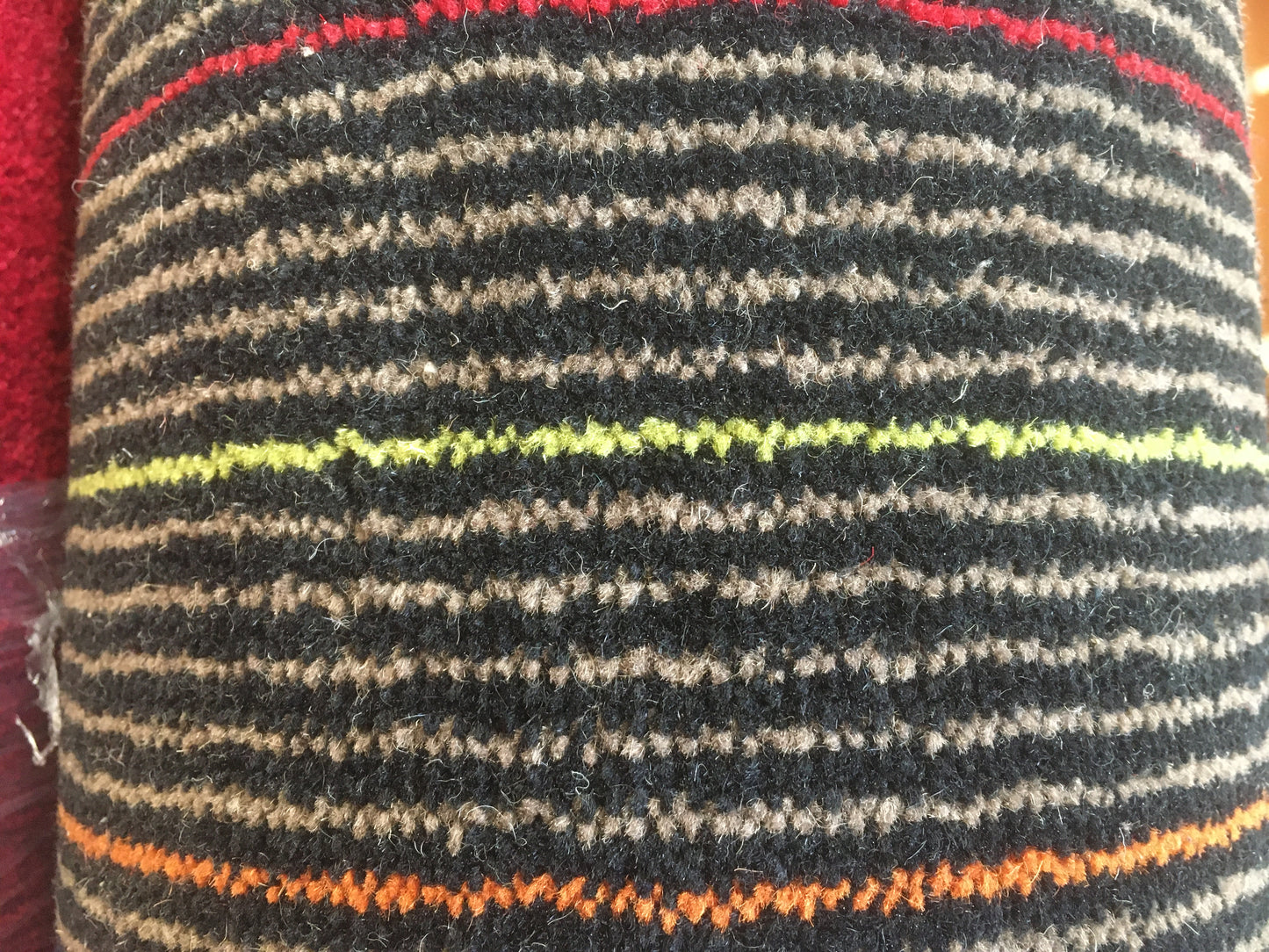 Dark Multi-stripe Wool Rich Woven Axminster 3.66 x 3.89 m