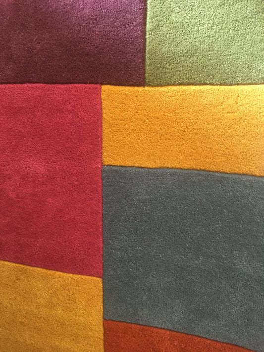 Multicoloured 100% Wool 120 x 180 cm