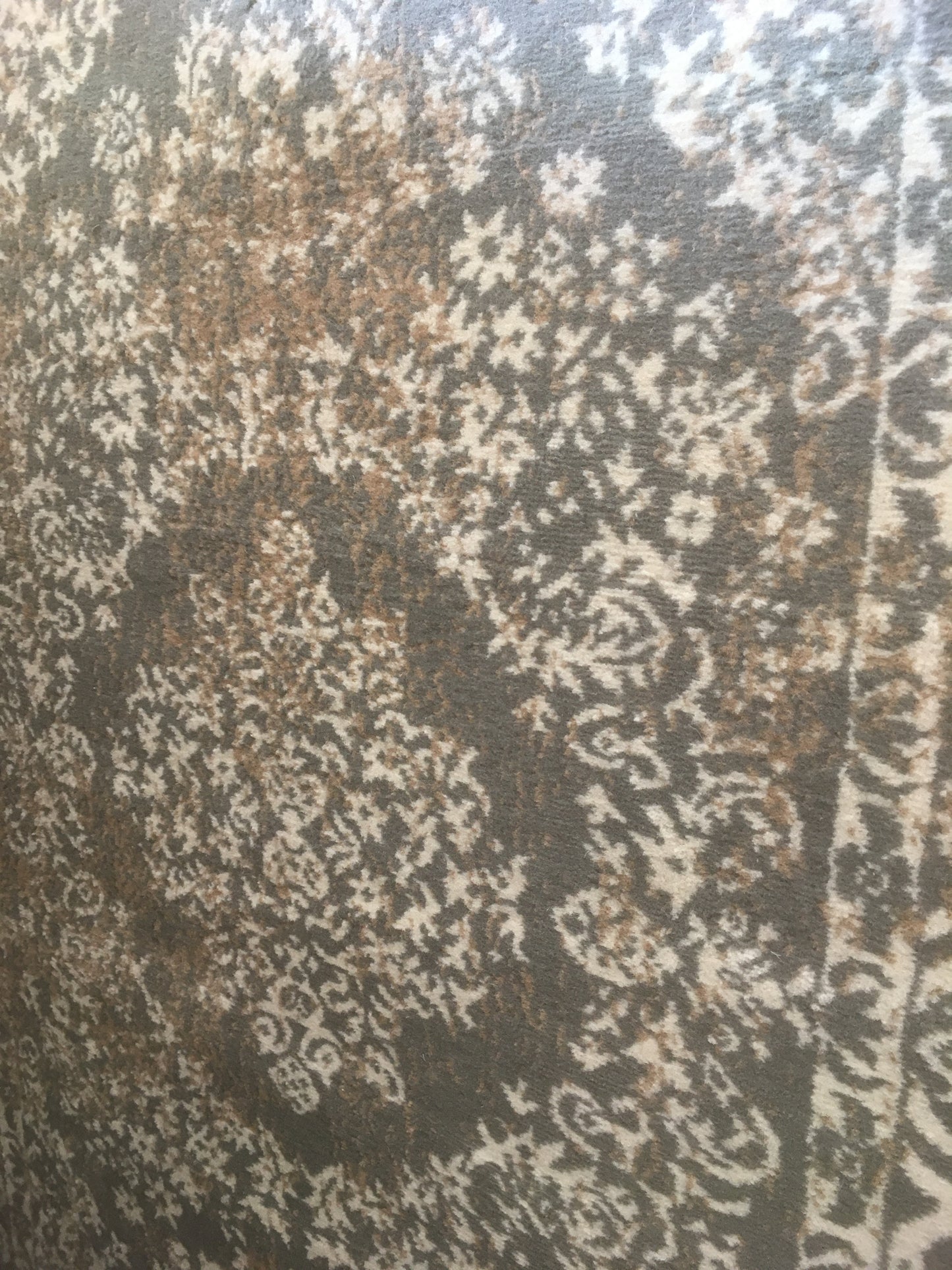 Traditional Olive Green/Grey Man-made 170 x 120 cm