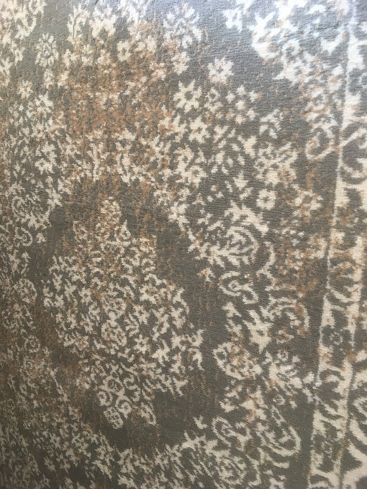 Traditional Olive Green/Grey Man-made 170 x 120 cm
