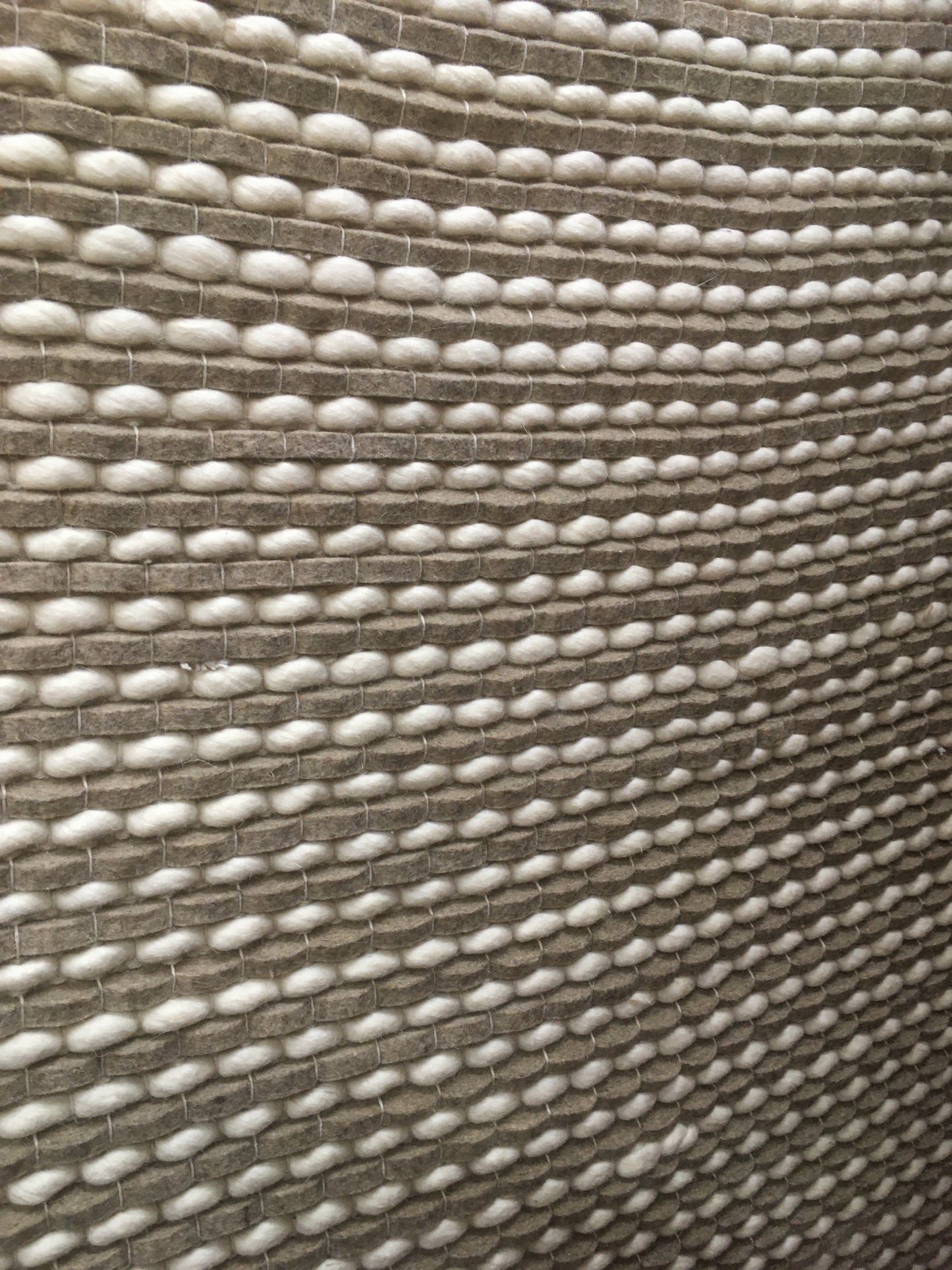 Chocolate and Cream 100% Wool Woven 120 x 180 cm