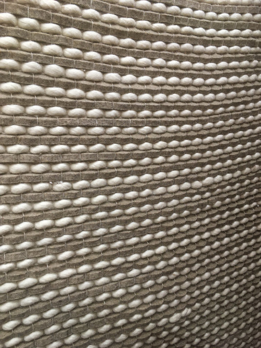 Chocolate and Cream 100% Wool Woven 120 x 180 cm