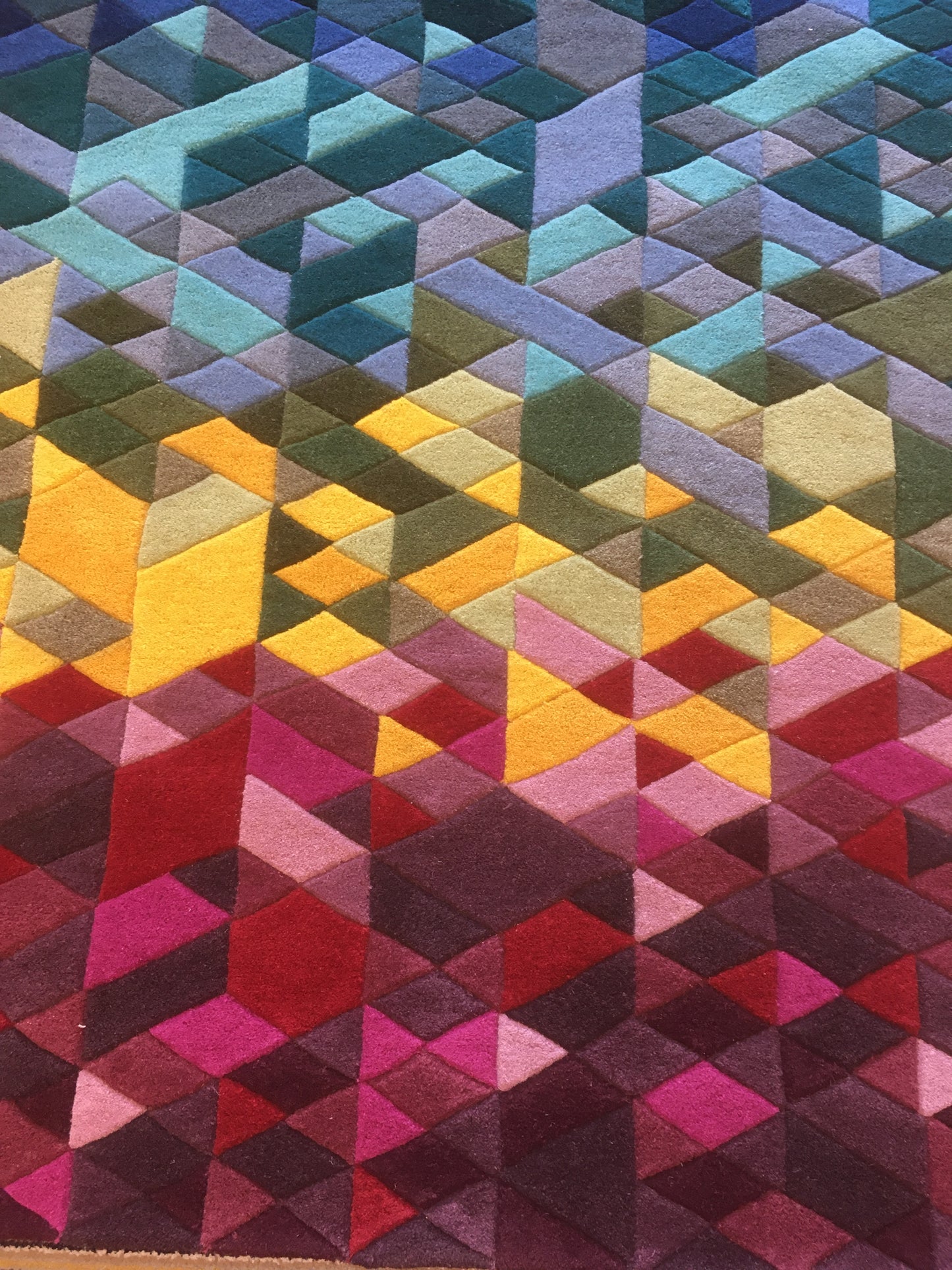 Multi coloured 100% Wool 170 x 120 cm