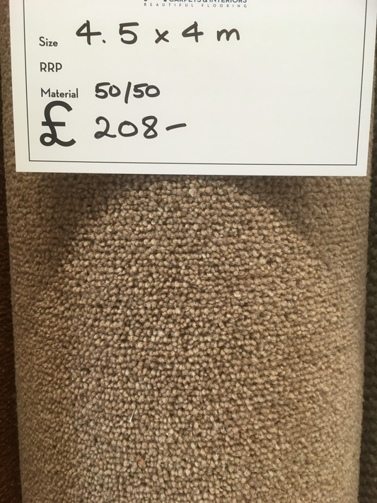 Pale Brown 50% Wool 4.5 x 4 m